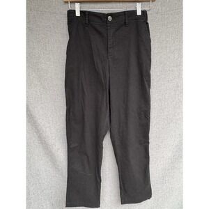 NWT Old Navy Chino Women's Medium Black Pull On Pants Cotton Blend Elastic Waist